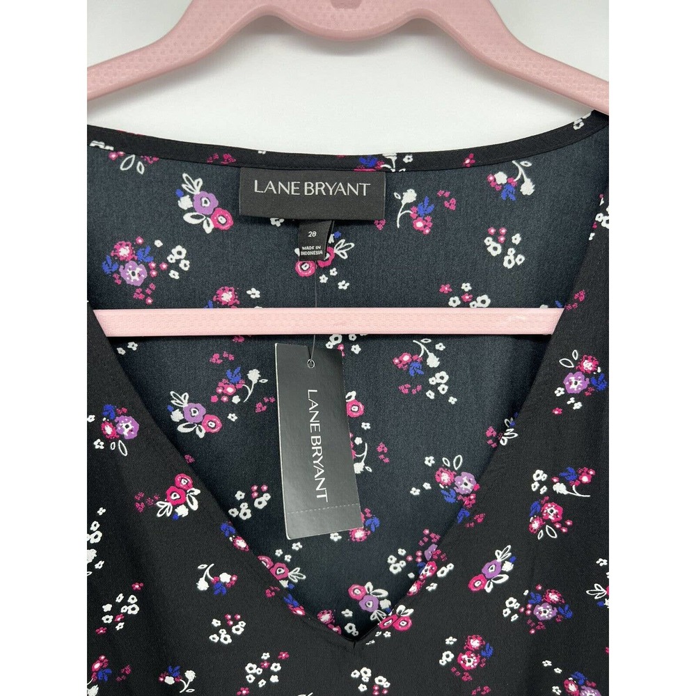 NWT Lane Bryant floral Shirt Blouse Size 28 New Top - Picture 2 of 4
